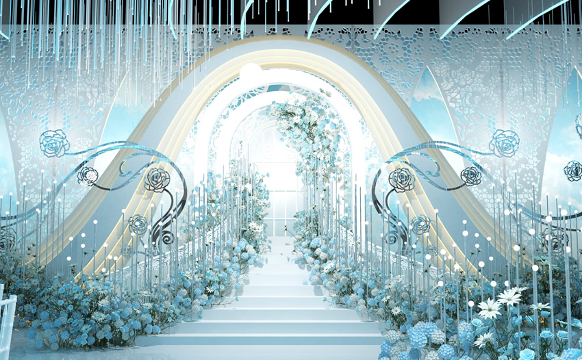 龙口釡香烙馍村水晶厅效果展示